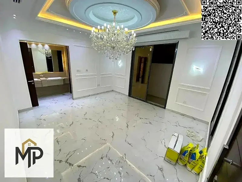 One of the most luxurious villas in Ajman, with a palace design, super deluxe finishing, and personal construction, with freehold ownership.63914424229378114