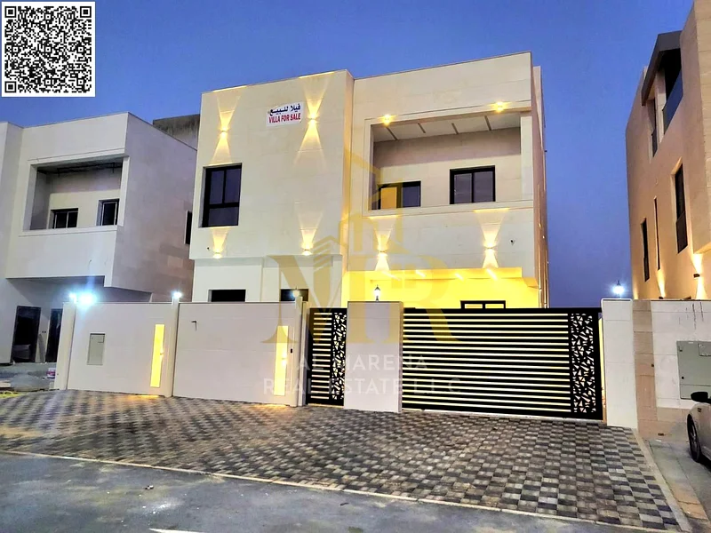 🏡 For Sale – Elegant Villa in Al Bahia, Ajman | 6 Master Bedrooms | Majlis | 2 Living Rooms | Main + Prep Kitchen | Rooftop | Full Stone Exterior | F63881373455362110