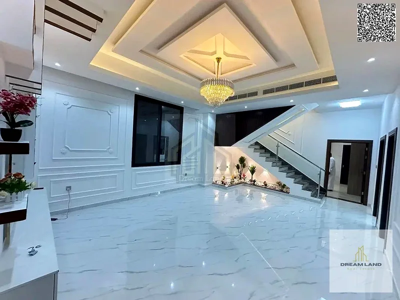 Luxury super deluxe villa for sale in Al Bahia area in Ajman, freehold for all nationalities, price inclusive of air conditioning63881481068163111