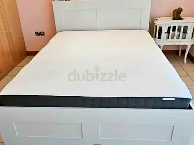 IKEA brimness queen size bed with 4 storage drawers underneath and with  IKEA mattress