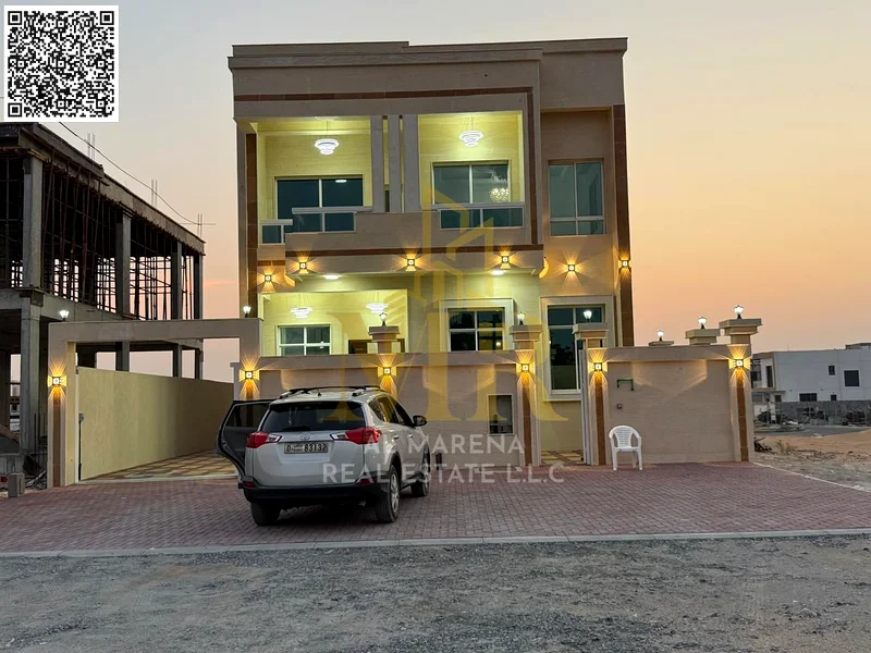 🏡 For Sale – Luxury Villa in Al Helio 2 – Ajman | Main Street Location | 5 Master Bedrooms | Majlis | Living Room with Wash Area | Modern Kitchen | O63914524018563110