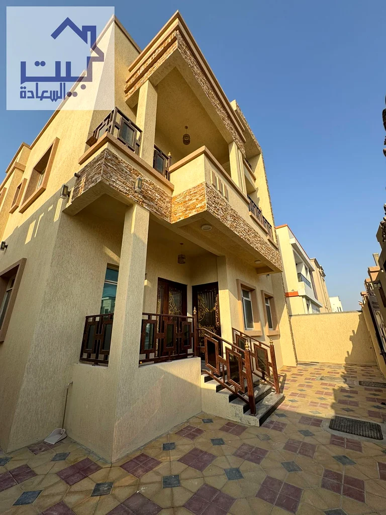 فيلا للإيجار في عجمان، الياسمين، طابقين، واجهة حجر، وسطح63716301987459111