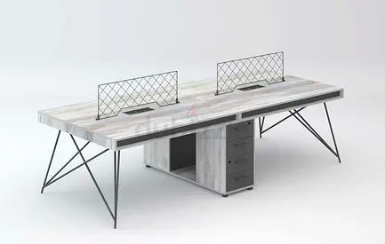 Modern staff workstation 4P face to face