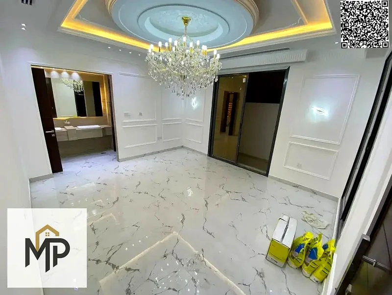 One of the most luxurious villas in Ajman, with a palace design, super deluxe finishes, and personal construction, with freehold ownership.63914424171906114