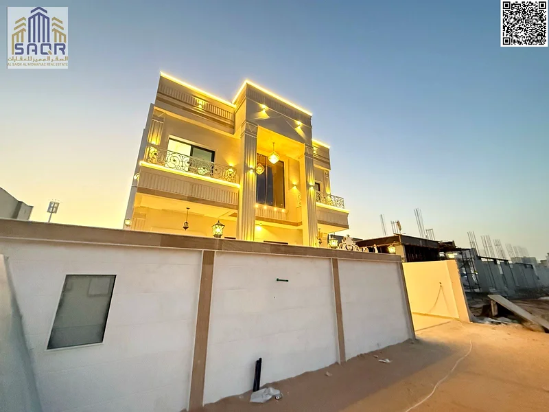 Palace-style villa in the most upscale areas of Ajman, central air conditioning, modern designs from the finest materials63913782034691112