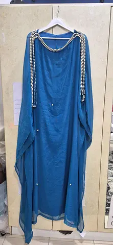 Womens Blue Ladies Abaya عبايه حريمي أزرق للسيدات