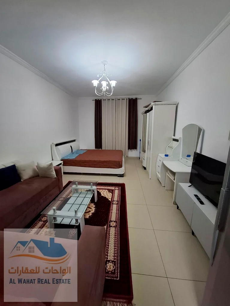 🏢 Furnished Studio for Monthly Rent in Ajman - Al Yasmeen Towers A spacious, fully furnished studio for monthly rent for only AED 3,300, including63714729707523110