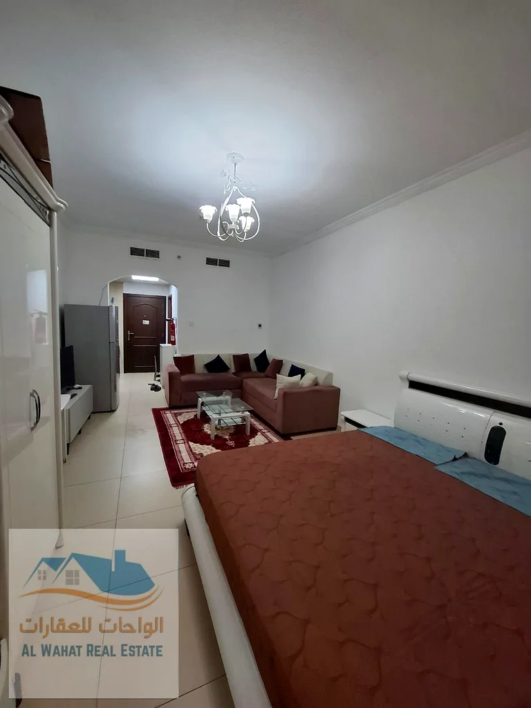 🏢 Furnished Studio for Monthly Rent in Ajman - Al Yasmeen Towers A spacious, fully furnished studio for monthly rent for only AED 3,300, including63714729707523111