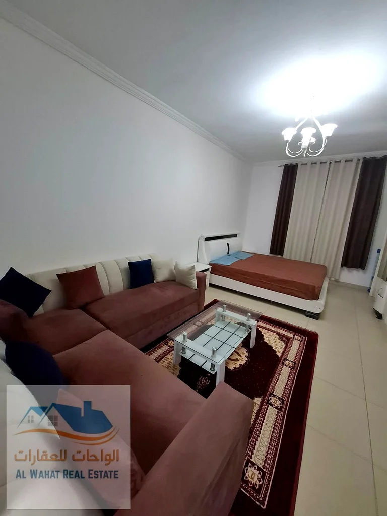 🏢 Furnished Studio for Monthly Rent in Ajman - Al Yasmeen Towers A spacious, fully furnished studio for monthly rent for only AED 3,300, including63714729707523112