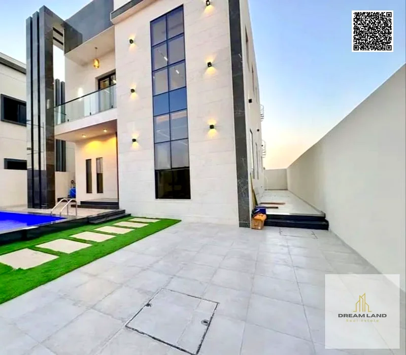 Villa for sale in Ajman, including registration fees for the villa, 25 years, with a modern design and personal finishing, in a distinguished location63900188862467111
