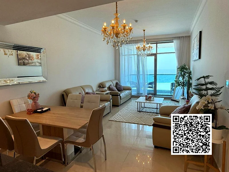 Fully Furnished 1 BHK | Sea View | Ajman Corniche Residences – AED 68K63810910402177110