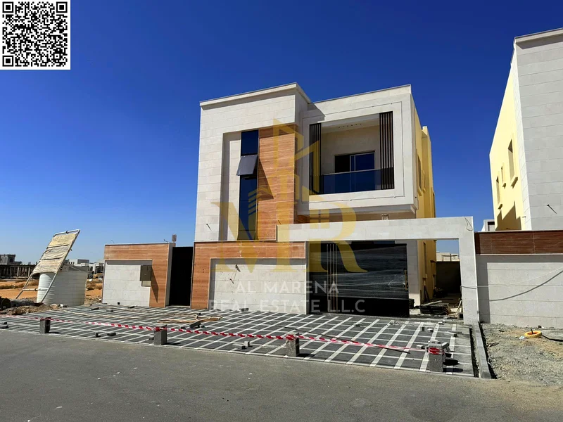 🏡 للبيع – فيلا فاخرة في الباهية، عجمان | 5 غرف نوم | غرفتي معيشة | مجلس | طابق أرضي + أول + سطح | مساحة الأرض: 3,014 قدم مربع | 1,800,000 درهم (الكل شام63881481297539111