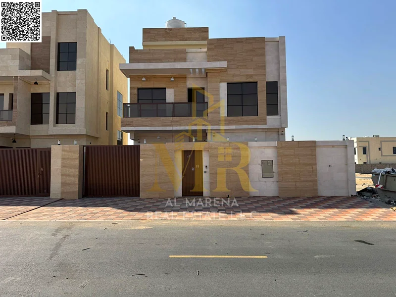 🏡 للبيع – فيلا أنيقة في الباهية (الأسس)، عجمان | 6 غرف نوم رئيسية | مجلس | غرفة معيشة واسعة | سطح | فناء خارجي63881373501057110