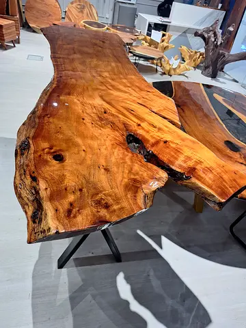 live solid wood console table epoxy (200x60/50)cm