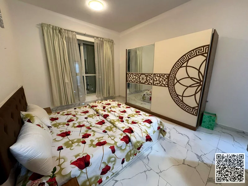 With an open view, a furnished One-bedroom apartment for monthly rent in Ajman, Rashidiya, Oasis Towers ✔️All Bills included ⚡📶 Gym, pool , parking63852458077699114