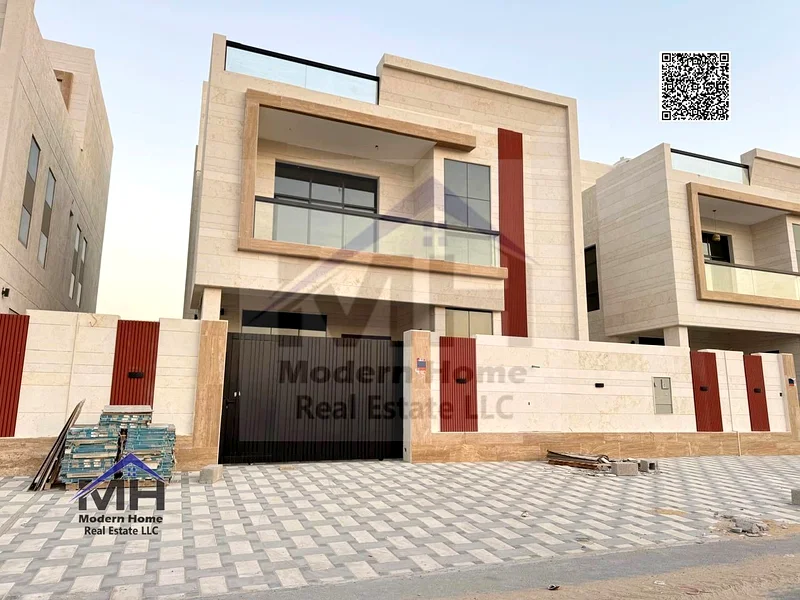 At a price including fees, own a wonderful 3-storey, 6-room villa in Ajman First resident, freehold, central AC directly on Mohammed bin Zayed Street.63881594425601111
