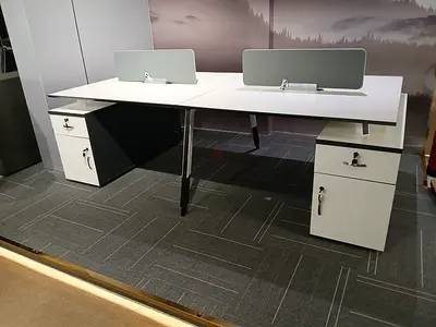 white work station 240x120 cm