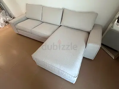 As good as new ikea kivik Lshape sofa beige brand new condition