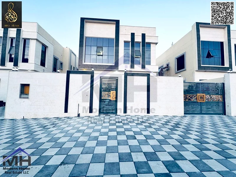 At a price inclusive of fees, own a villa in Ajman, freehold,first inhabitant super deluxe finishing, in front of services, opposite Azha Community63900189773185110