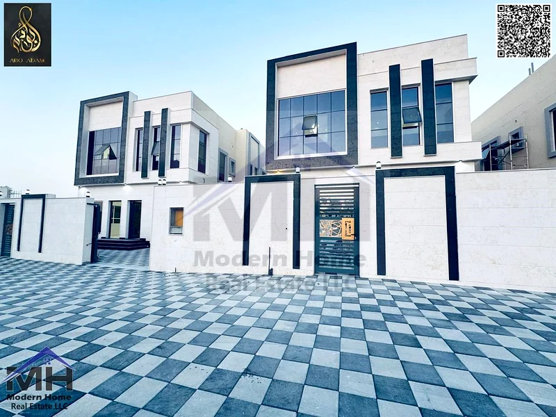 At a price inclusive of fees, own a villa in Ajman, freehold,first inhabitant super deluxe finishing, in front of services, opposite Azha Community63900189773185111