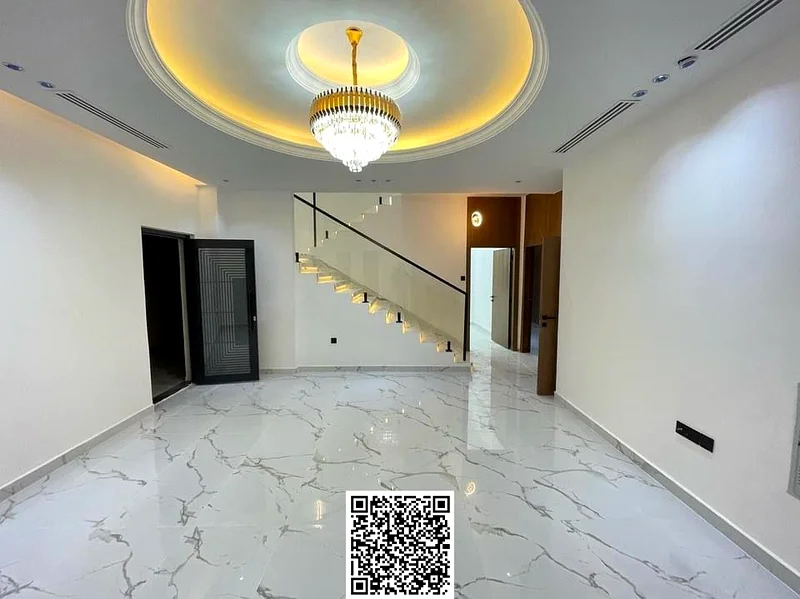 For sale - a luxury villa with a swimming pool in a prime location in Ajman, high-end finishing, modern design, including registration and owners63901036866562114