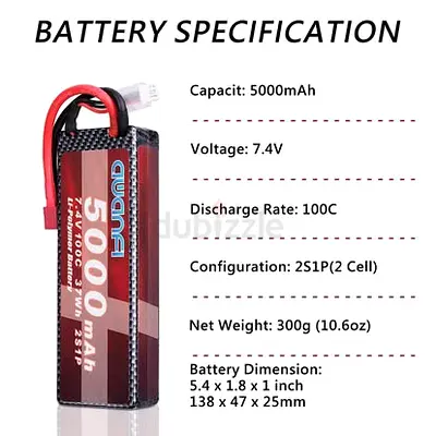 AWANFI 2S Lipo Battery 60C 5000mAh 11.1V Lipo Battery