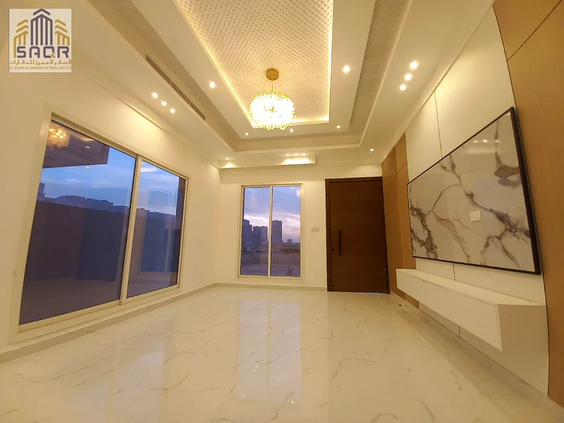 A distinctive villa for sale in Ajman, Al Helio area, with no registration fees and freehold for all nationalities. No annual service fees.63911619853571112