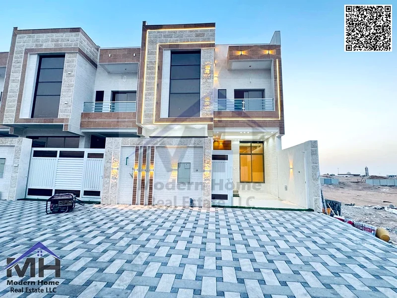 At price including fees own wonderful villa in Ajman first resident freehold front of it services opposite Azha Community close to Mohammed bin Zayed63900283543299111