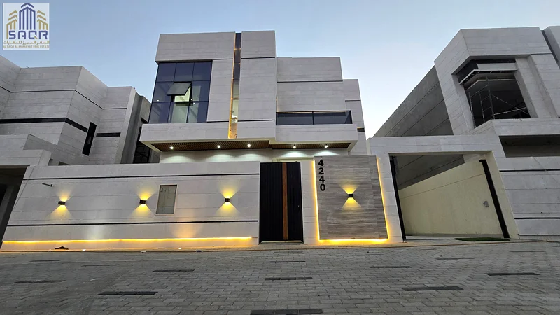 Modern villa with all registration and ownership fees, ready for occupancy, with a private pool, in the most upscale areas of Ajman.63911619950466110