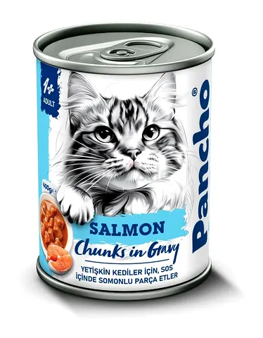 Pancho Adult Cat wet food 400g x 12 pcs (Salmon)