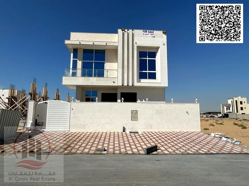 Villa For sale in Ajman Al Bahia, 4 master bedrooms, a living room, a hall, and a maid’s room, freehold for all nationalities, with the possibility of63881594271105110