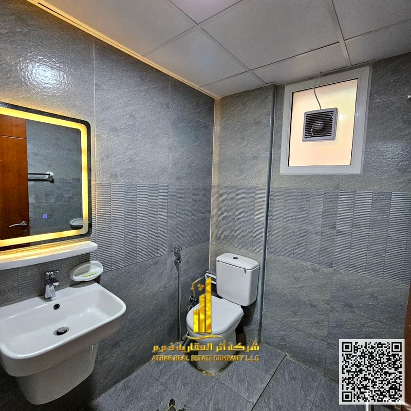For monthly rent in Ajman - a luxurious studio with spacious areas and a distinctive design, fully furnished with high-end furnishings63838457302145114