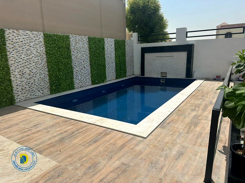For the owners of luxury, 5-room villa with pool, spacious areas in Al Muwaihat 3 , Ajman, super deluxe finishing, bank financing, freehold63871394403586111