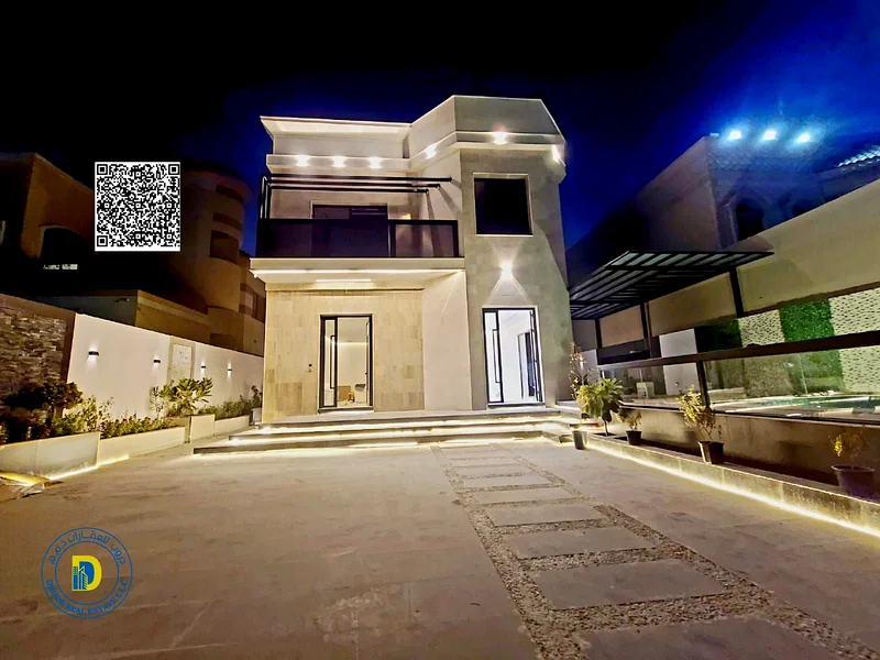 For the owners of luxury, 5-room villa with pool, spacious areas in Al Muwaihat 3 , Ajman, super deluxe finishing, bank financing, freehold63871394403586113