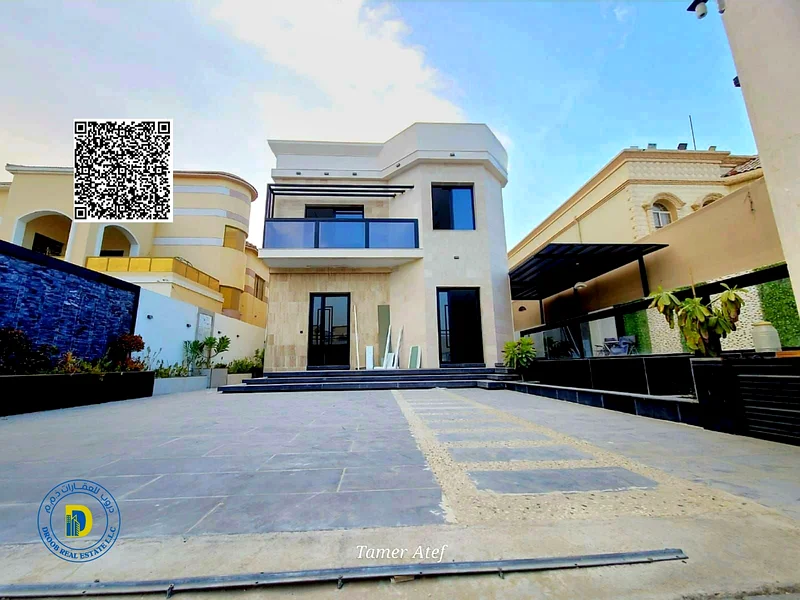 For the owners of luxury, 5-room villa with pool, spacious areas in Al Muwaihat 3 , Ajman, super deluxe finishing, bank financing, freehold63871394403586110