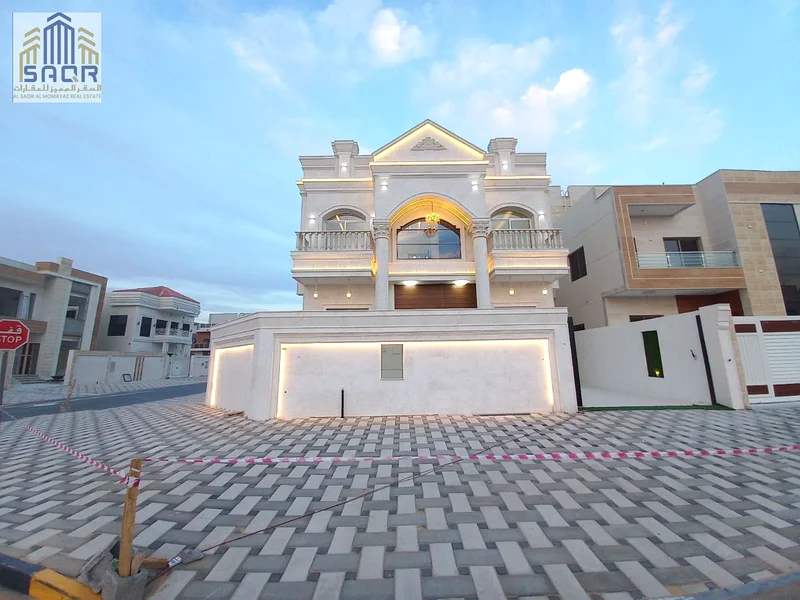 A distinctive villa for sale in Ajman, Al Helio area, with no registration fees and freehold for all nationalities. No annual service fees.63911619853571111