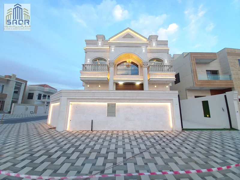 A distinctive villa for sale in Ajman, Al Helio area, with no registration fees and freehold for all nationalities. No annual service fees.63911619853571110