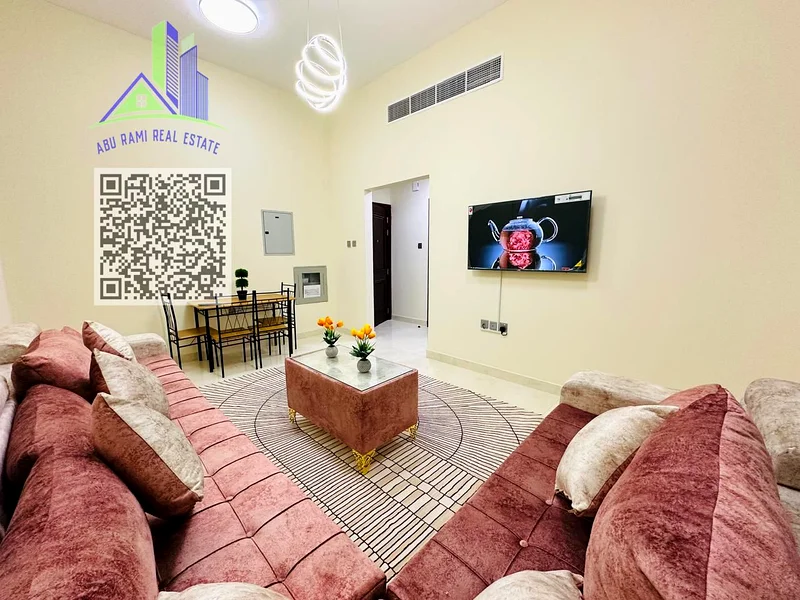 النعيمية، شارع الكويت، خروج سهل إلى الشارقة. إيجار غرفة وصالون شهريًا 4000، ومتاح غرفتان بـ5000.63836977152385112