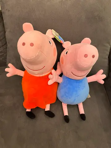Giant Peppa Pig and George Pig Soft Toys BNWT