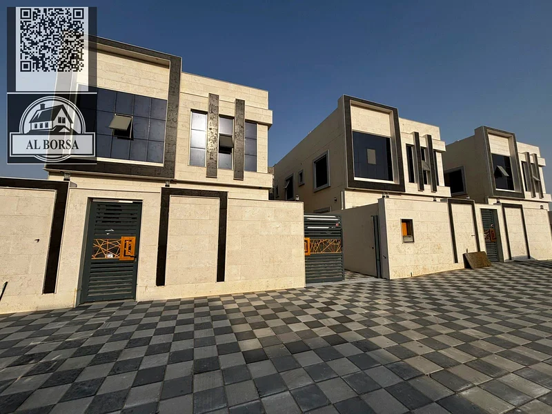 🏡 For sale, a luxurious villa in Al Helio, Ajman, 5 master bedrooms, a living room and a hall, located in a strategic location near Mohammed bin Zaye63911197524098112