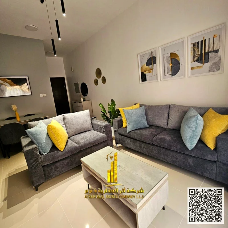 The most beautiful fully furnished one-bedroom apartment for monthly rent in Ajman - Al Jurf 2 - close to the court63837067471489113