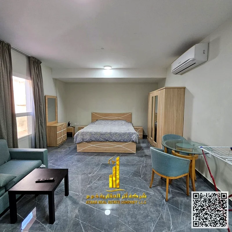 Studio apartment, With a semi-detached kitchen, fully furnished new, open view, all services included, ready to move in, prime location63838457327489112