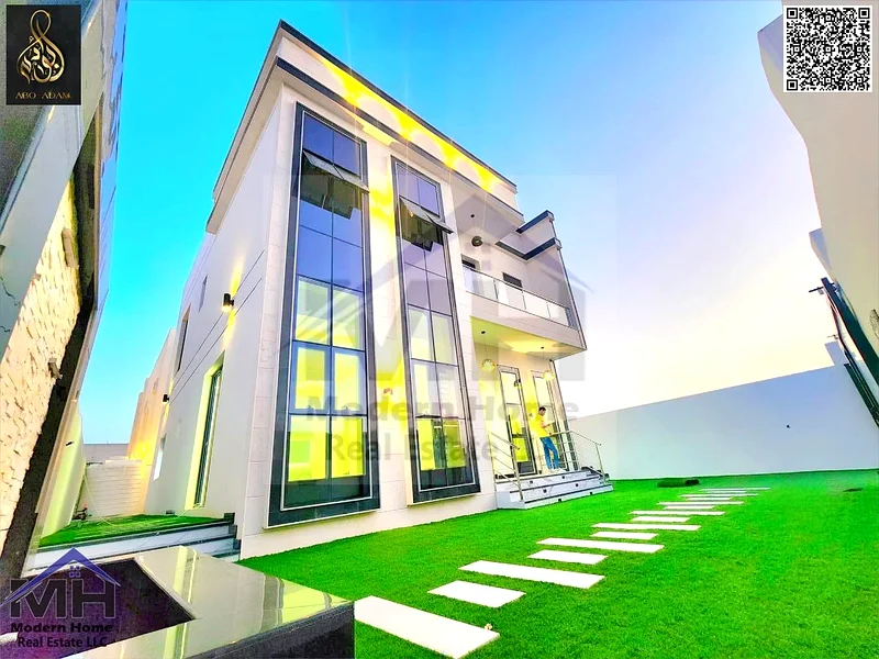 At an price including fees own a villa in Ajman, first resident, freehold, central AC close to all services and Mohammed bin Zayed Street63900189566339112