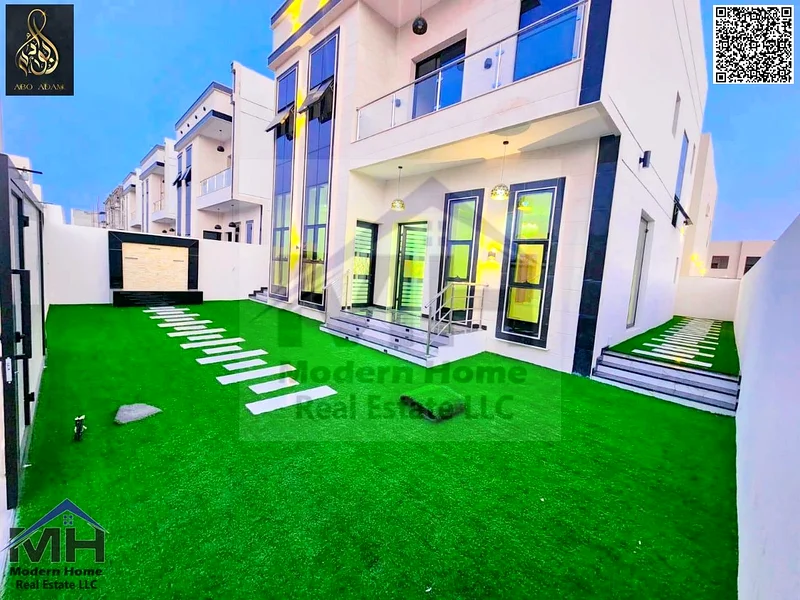 At an price including fees own a villa in Ajman, first resident, freehold, central AC close to all services and Mohammed bin Zayed Street63900189566339111
