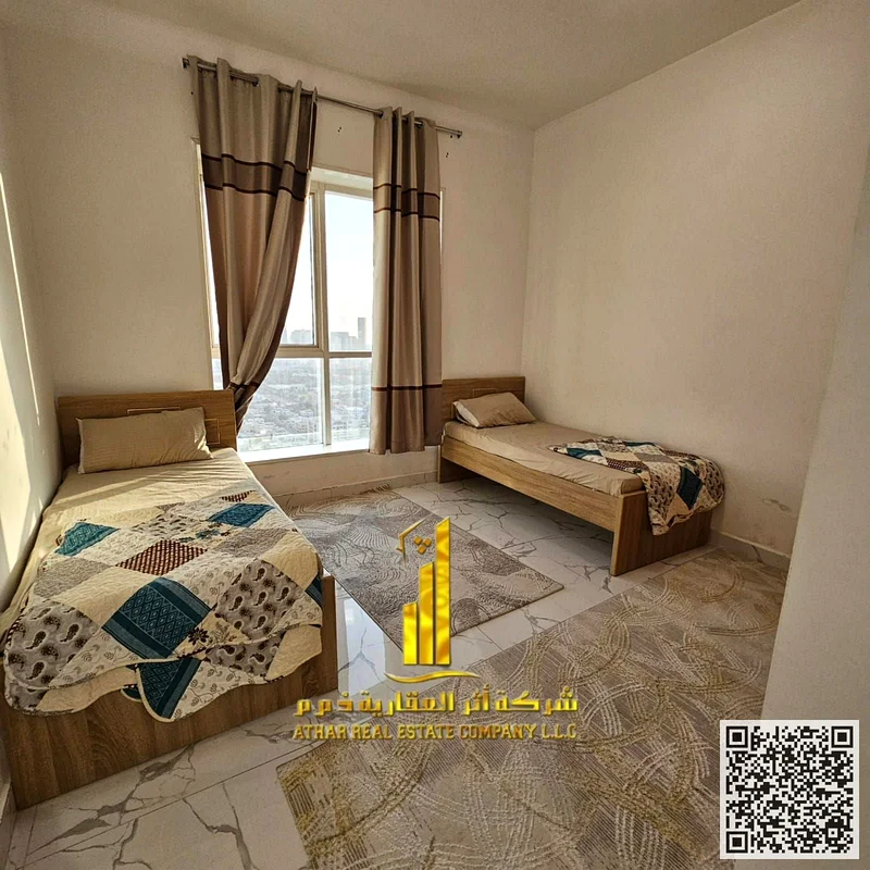 شقة فاخرة، غرفتا نوم وصالة، شرفة بإطلالة على البحر، مفروشة بالكامل جديدة، تشمل جميع الفواتير، صالة رياضية، مسبح، موقف خاص للسيارات63852688249859111