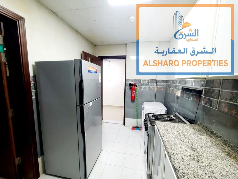 Furnished room and hall for monthly rent in Al Hamidiyah, Ajman | 2 bathrooms + 2 balconies | High-end finishing | New building | Prime location near63709402916097114