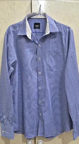 Stylish Blue Checkered Mens Shirt - Perfect for Any Occasion!