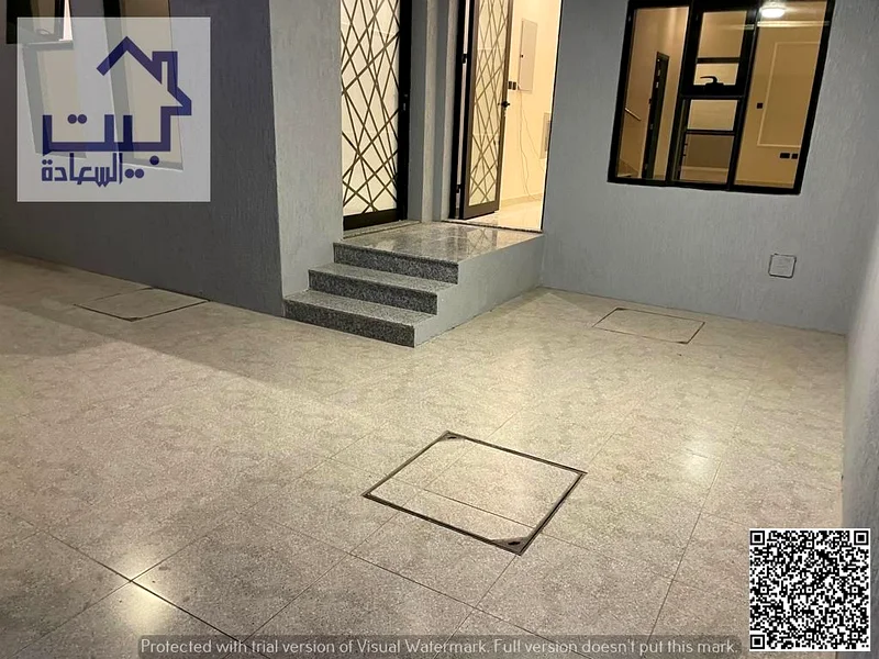 Villa for rent in Al Yasmeen, consisting of 4 master bedrooms, a maid's room, a sitting room, and a hall. The villa is clean from the inside, with a f63717167025923113