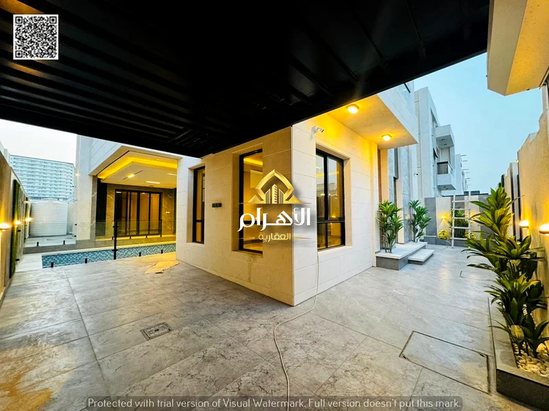 A distinctive modern design villa, two floors and a roof, including electricity, water and air conditioning, in a prime location with a swimming pool63902224446211114