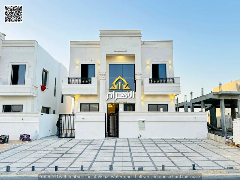 Villa, including registration and ownership fees, including water and electricity fees, with personal finishing, for sale in Ajman, freehold63902224414466110